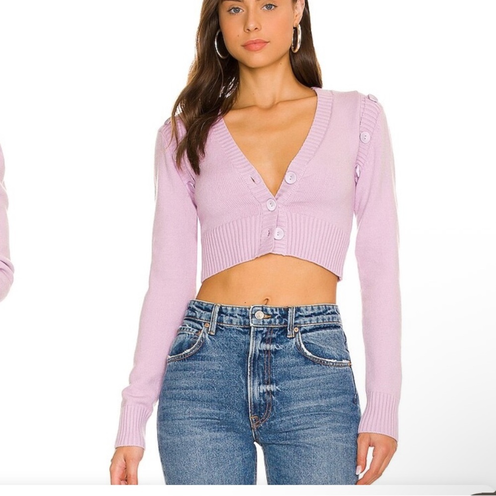 For Love & Lemons Joan Cropped Cardigan NWT XL